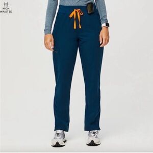 Figs High Waisted Yola Skinny Deep Reef